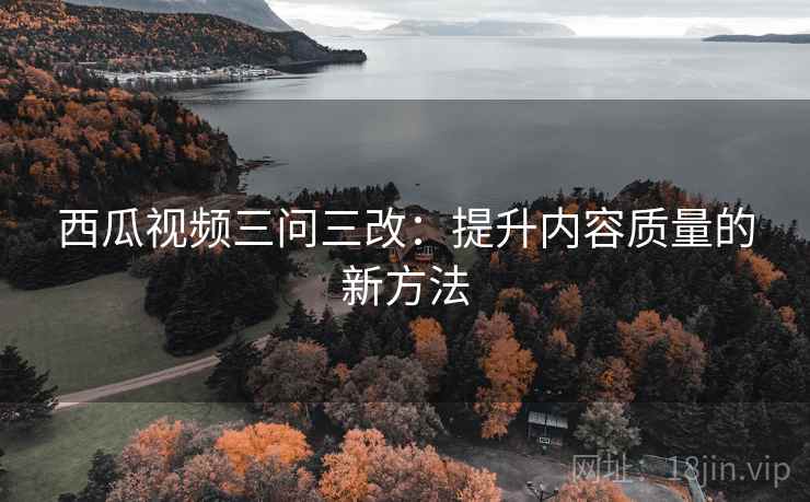 西瓜视频三问三改：提升内容质量的新方法
