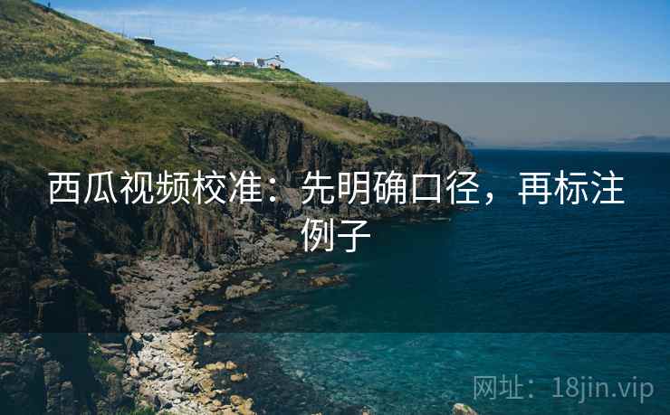 西瓜视频校准：先明确口径，再标注例子