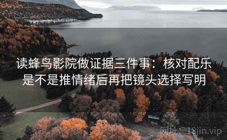 读蜂鸟影院做证据三件事：核对配乐是不是推情绪后再把镜头选择写明