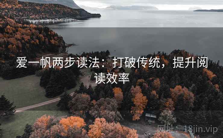 爱一帆两步读法：打破传统，提升阅读效率