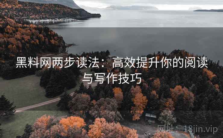 黑料网两步读法：高效提升你的阅读与写作技巧  第1张